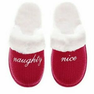 Victoria's Secret Shoes - Victoria's Secret Christmas naughty nice slippers Victoria's Secret Shoes - Victoria's Secret Christmas naughty nice slippers